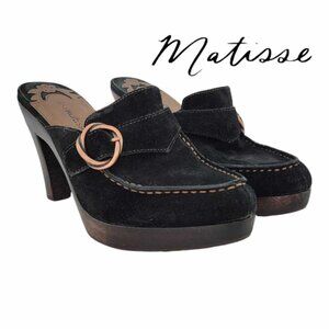 Matisse Mary Jane Buckled Clog Sz 8.5M - Black and Bronze